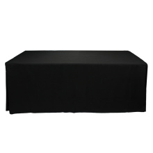 Rectangle bon marché Custom Outdoor Black Nacks Polyester Table Tabillons pour tables rectangulaires